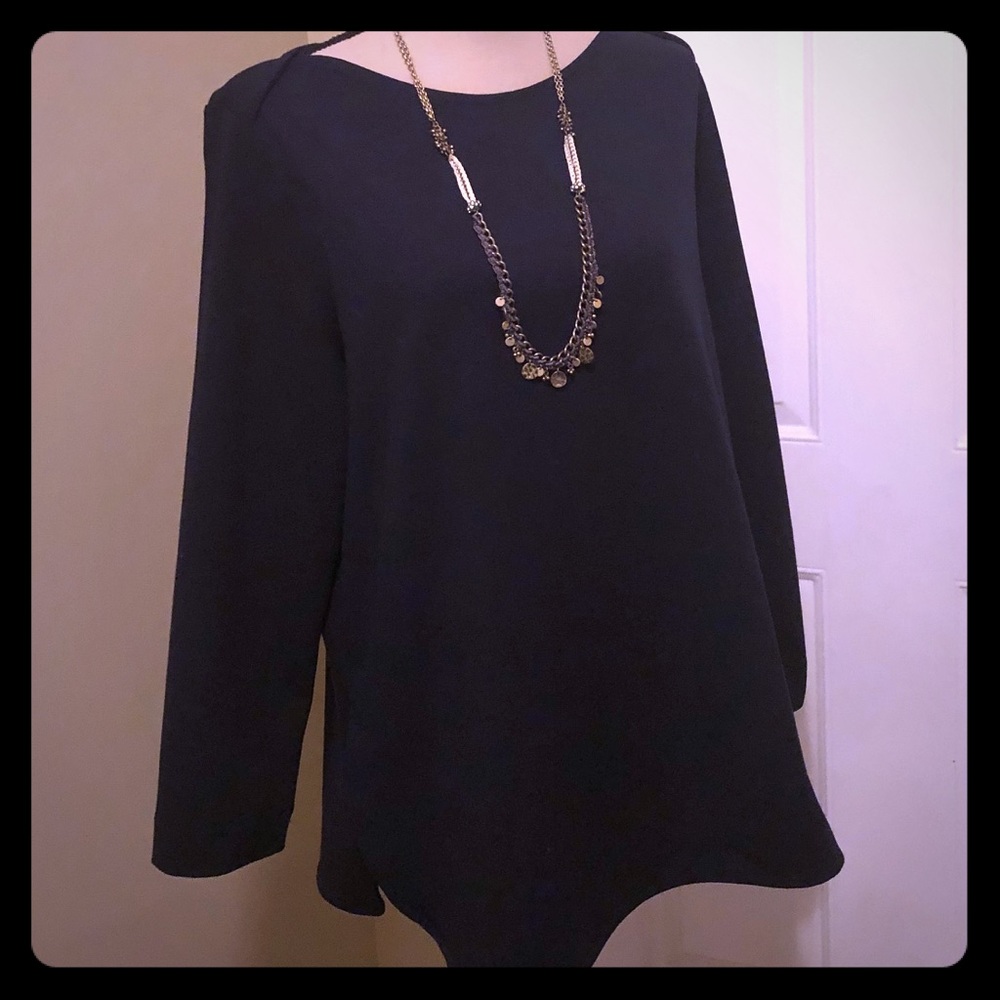 Ann Taylor Navy Tunic size L EUC